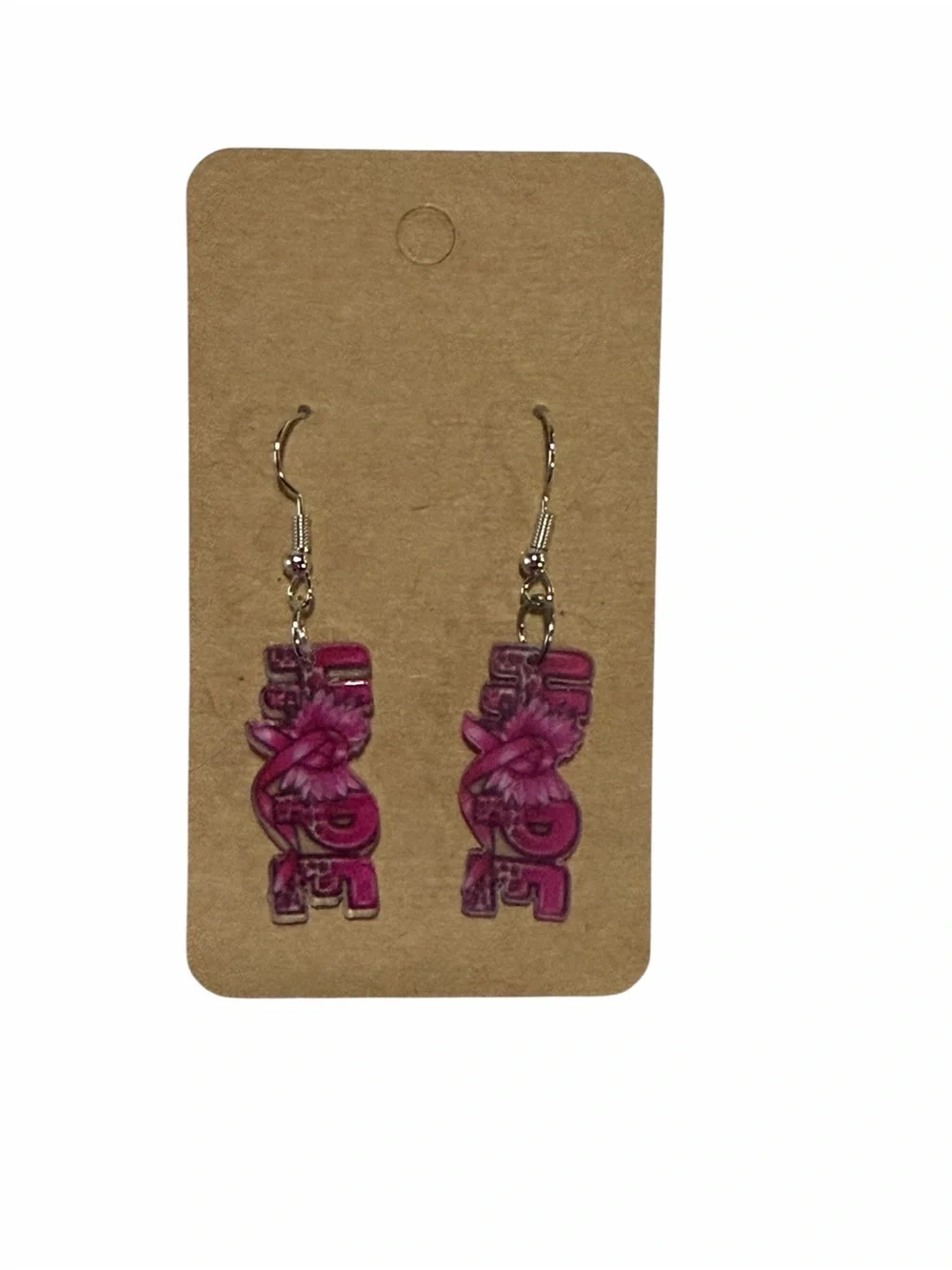 Pink Floral 'Hope' Dangle Earrings - Women's Accessories
